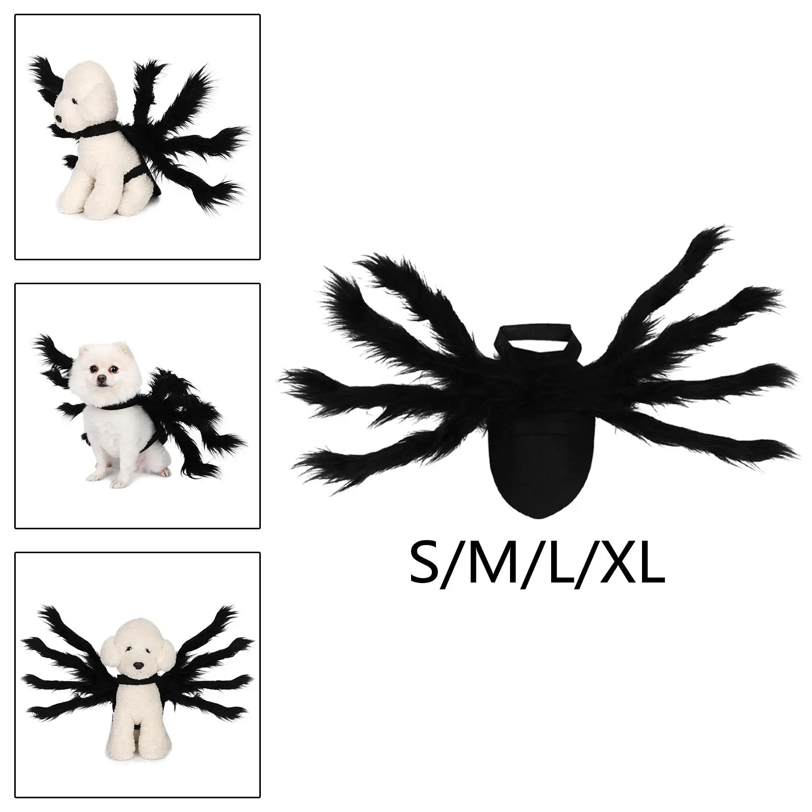 Spider Pet Costume Felt Cloth Outfit Lightweight Dog Cat Halloween Dress Up Festival Accessory for Pets Party Spider Pet Costume Felt Cloth Outfit Lightweight Dog Cat Halloween Dress Up Festival Accessory for Pets Party