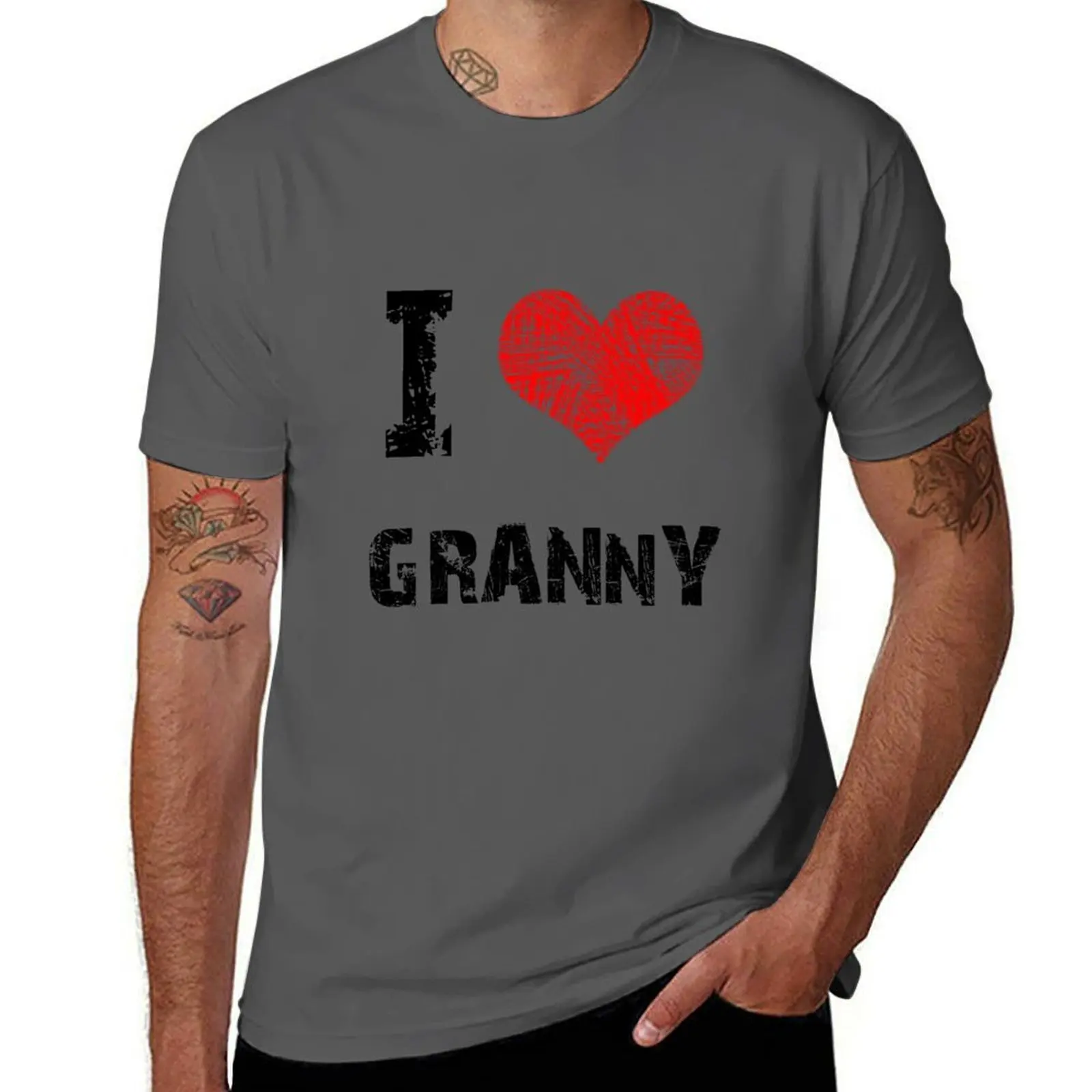 

I Love My Granny T-Shirt t shirts for man slim fit t shirts for man pack white T-Shirt