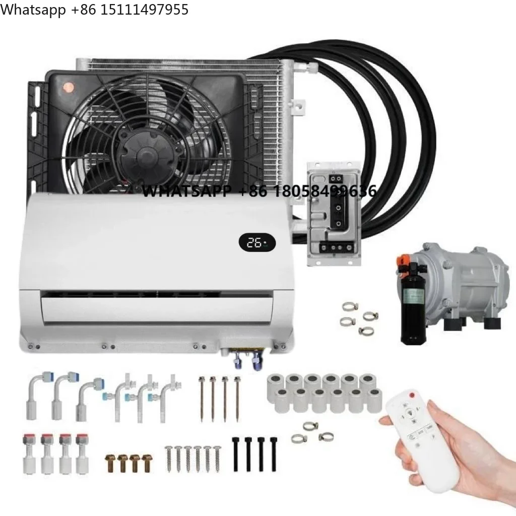 Energy-Efficient 24V 12V Smart Commercial Vehicle Air Conditioning System New Hidden Split-Type Trucks R-134a Compressor AC
