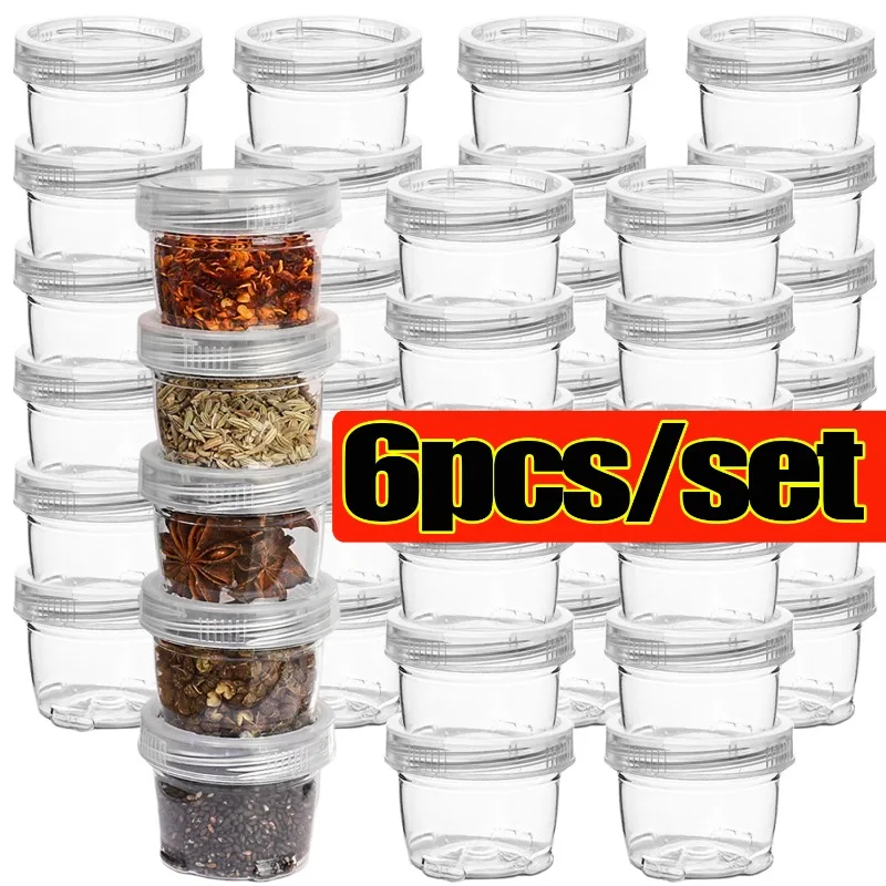 Botellas de condimentos, contenedor de condimentos, contenedor de especias portátil de viaje para Picnic, cocina, barbacoa, Camping, Kit de especias, 3/6 Uds.