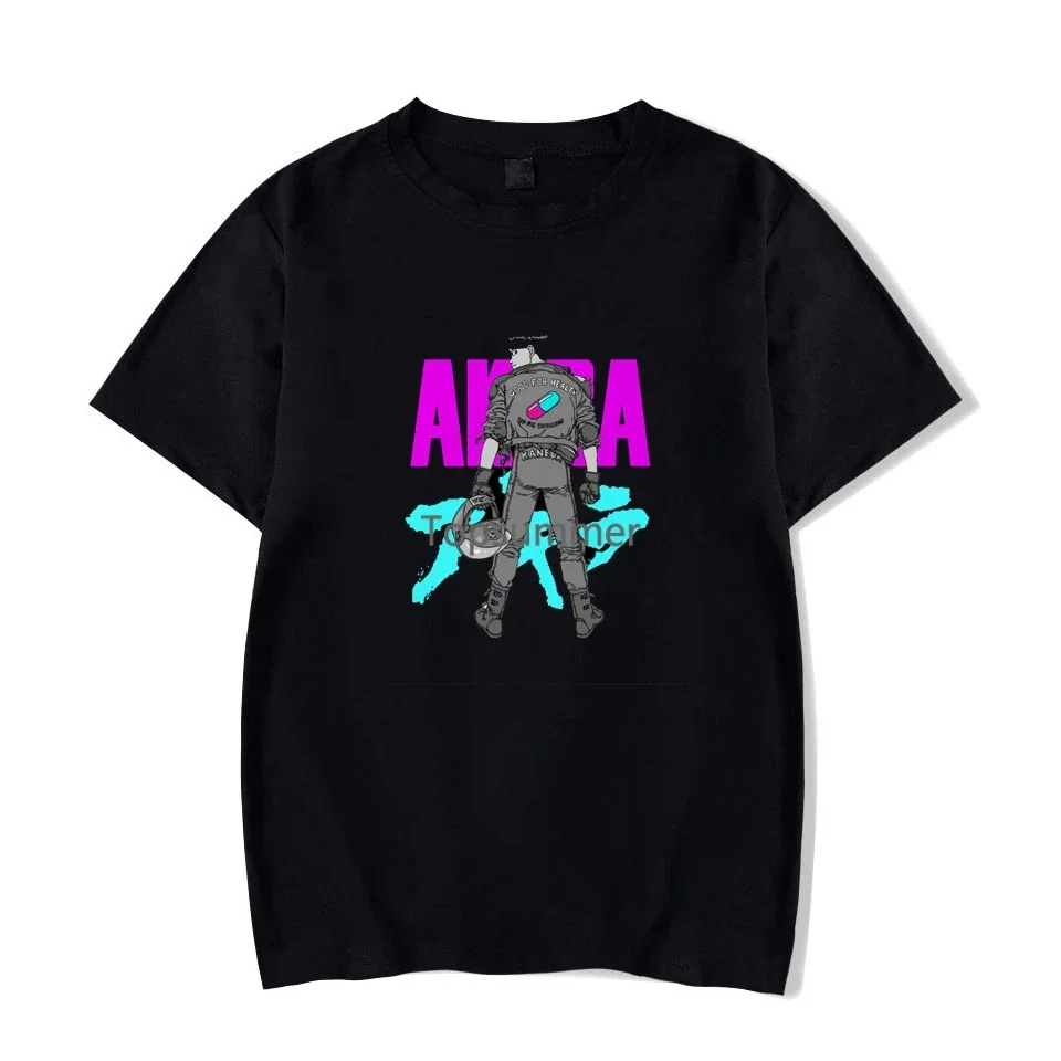 Nueva camiseta de verano Akira Amine Vaporwave Art Harajuku, ropa de calle Poleras de algodón, camiseta informal para hombre, camiseta con cuello redondo para hombre S-3Xl