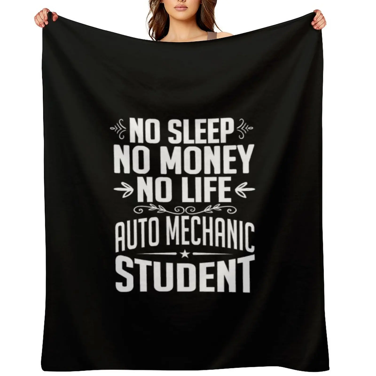 

Auto Mechanic Student No Sleep Life Money Throw Blanket Plaid christmas gifts blankets and throws Tourist Blankets