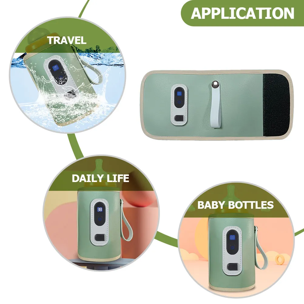 

Baby Bottle Warmer Portable Travel Digital Milk Bottle Thermal Bag Adjustable Heating Speed USB Feeding Heater Outdoor Use