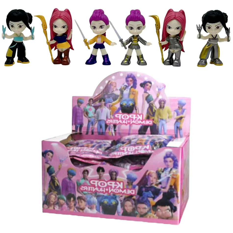 핫 애니메이션 케이팝 데빌 헌터 박스 분해 재미 블라인드 백 소형 피규어 주변 모델 데스크탑 블라인드 박스 장식 선물