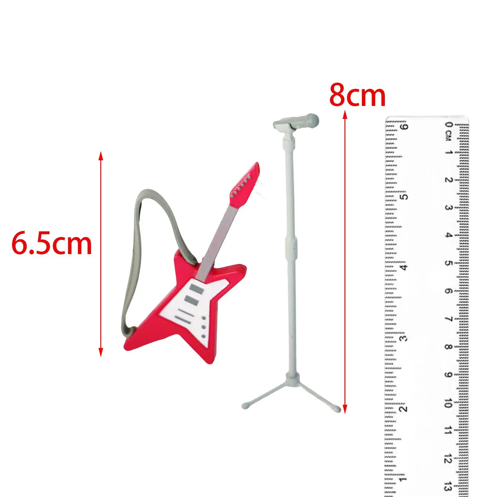 Ensemble de microphone JEand l'inventaire, scène de vie de simulation, ornements, 1:12, 2 pièces