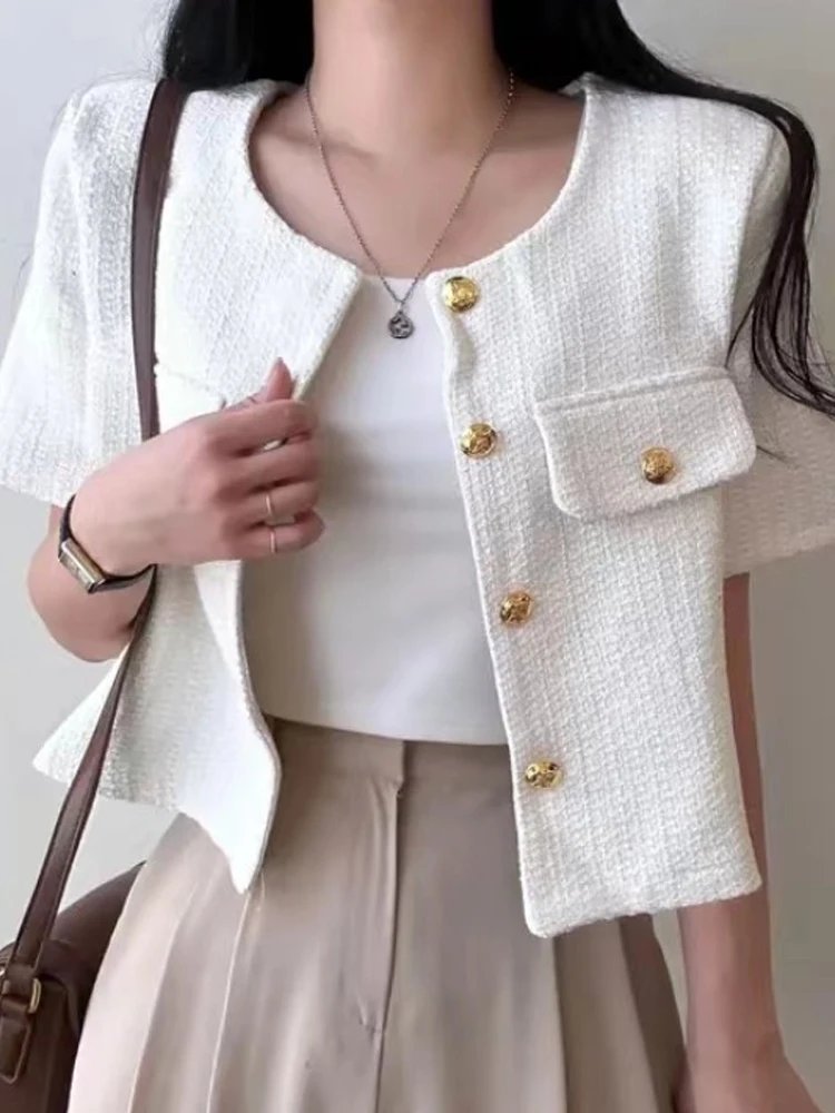 Chic ort Cappotto Jaet da donna dal design sottile in lana rotonda Ne Personali Lady Cardigan aperto Top Pendolarismo Sle Bubble Sve