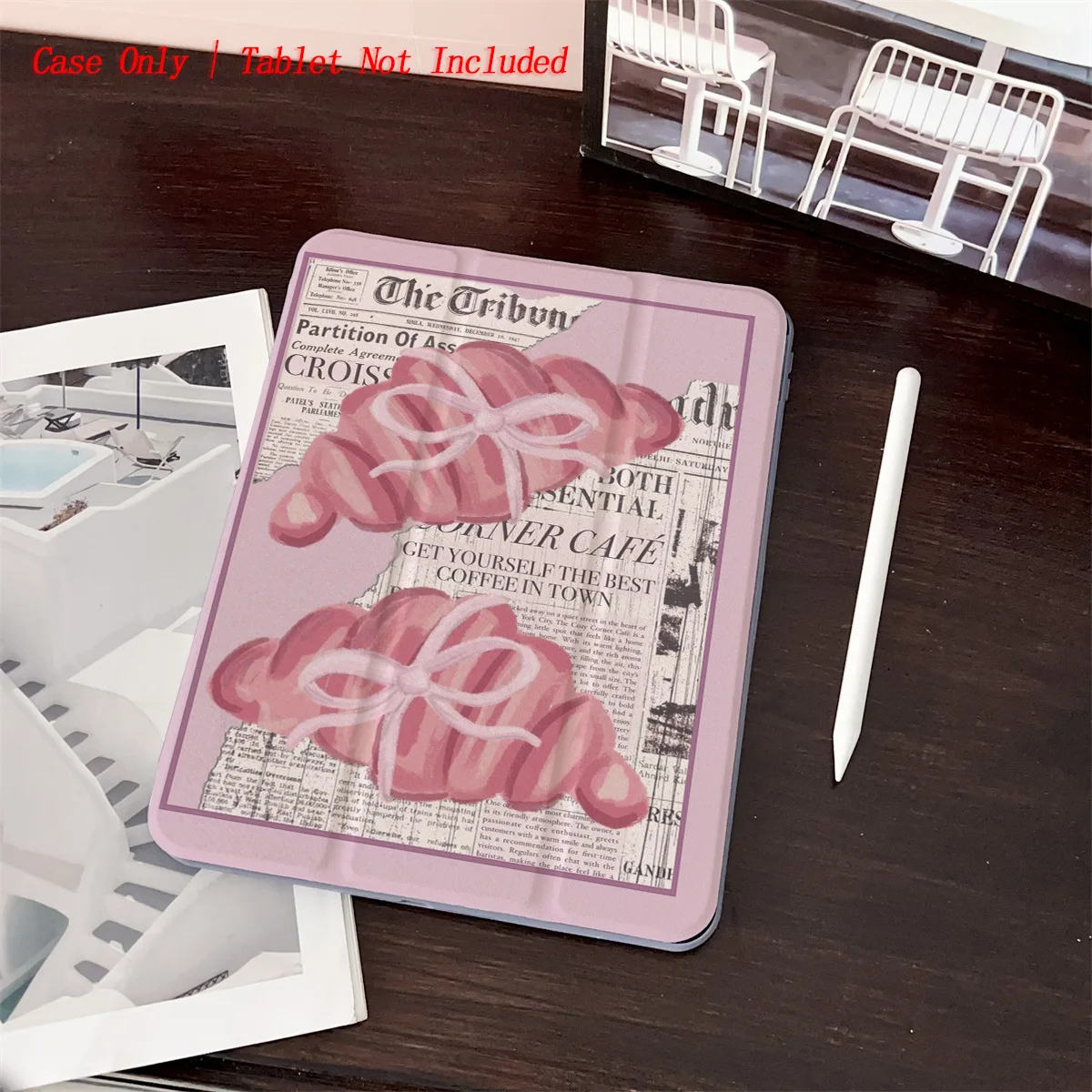 

Чехол для iPad Yummy Croissant Print, совместимый с iPad Pro/Air 5 4/iPad 10/Mini 5, прочный и устойчивый к царапинам