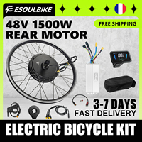 ESOULBIKE eBike Kit 48V 1500W Rear Wheel Hub Motor 26 27.5 28 29inch 700C ebike Electric Bicycle kit gearless motor