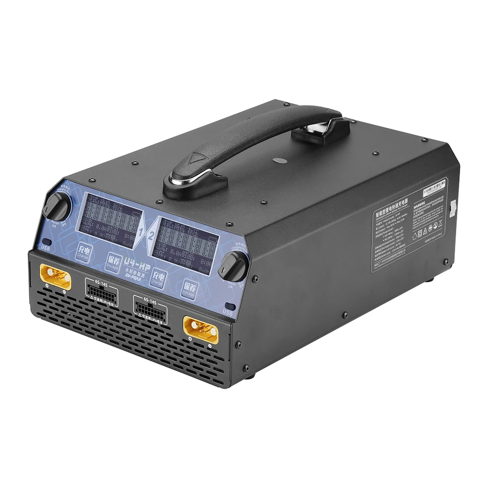 U4-HP 2400W 25A شاحن ميزان ذكي ثنائي القناة/طائرة بدون طيار RC LiPo/LiHv 6S-14S بطارية تيار متردد