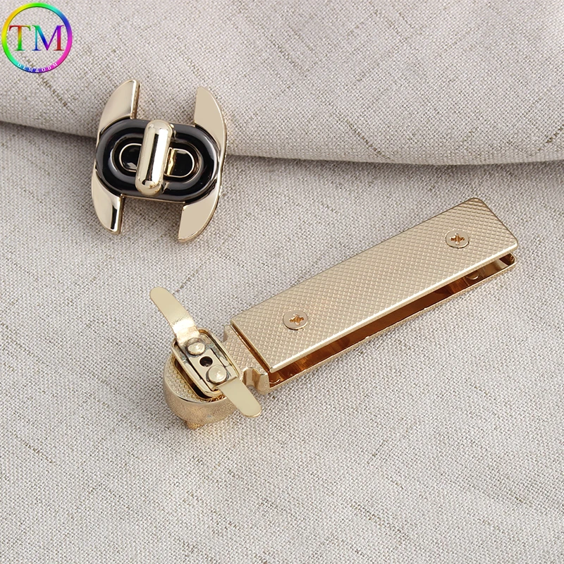 Light Gold,Silver Zinc Alloy Bag Twist Locks For Women Crossbody Luggage Shoulder Clutch Bags Turn Twist Locks Accessories