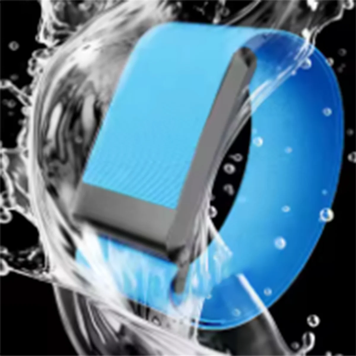 حزام معصم HydroKnit سريع الجفاف وممتص للعرق مع شكل U لمستشعر معدل ضربات القلب Whoop 4.0 باللون الأزرق