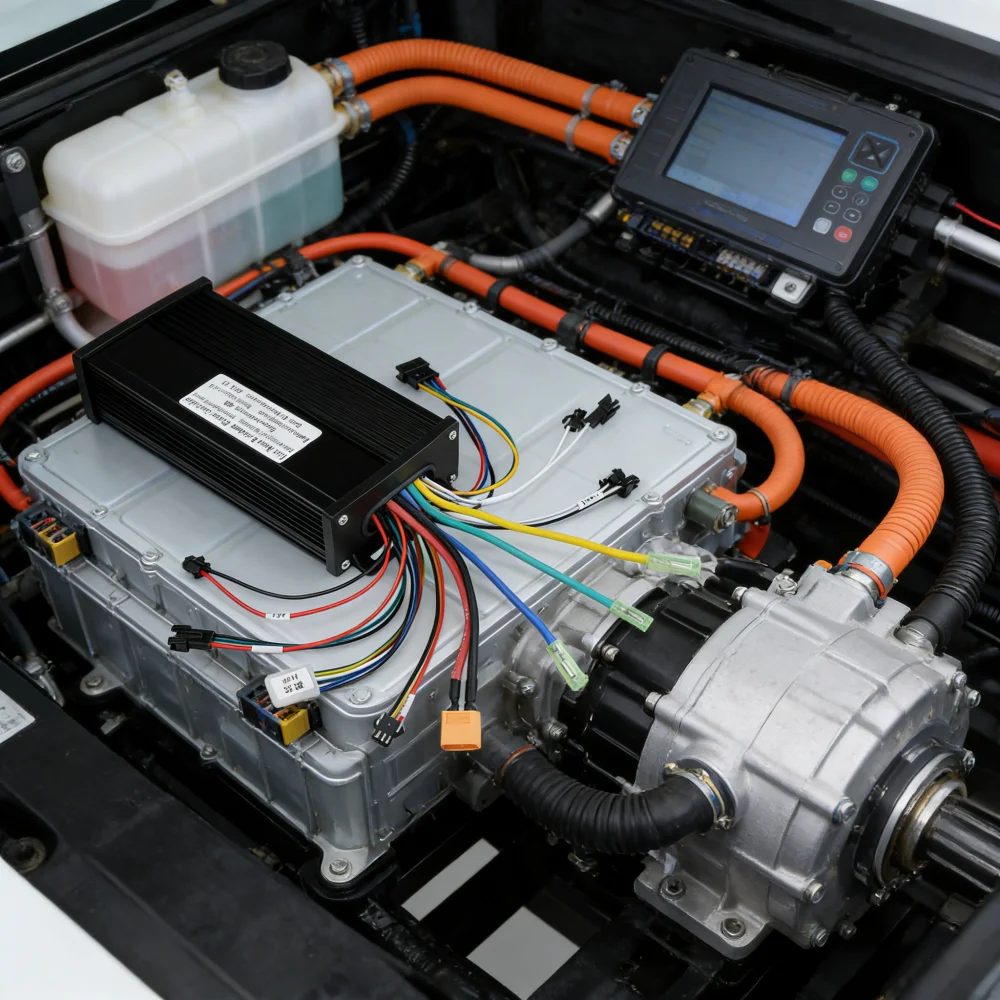 

36 В 48 В 52 В 60 В 40 А синусоидальный бесщеточный контроллер двигателя 1000 Вт-2000 Вт для 2-го протокола ЖК-инструмента электрические велосипеды