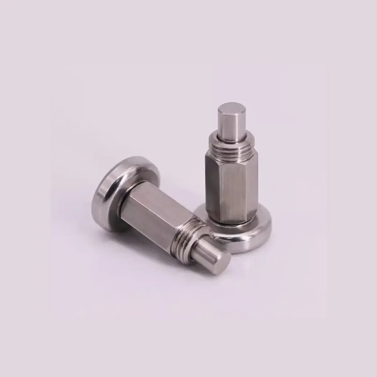 Knob Plunger/Self-Locking Carbon Steel Indexing Pin/Reset Threaded Spring Split Positioning Column