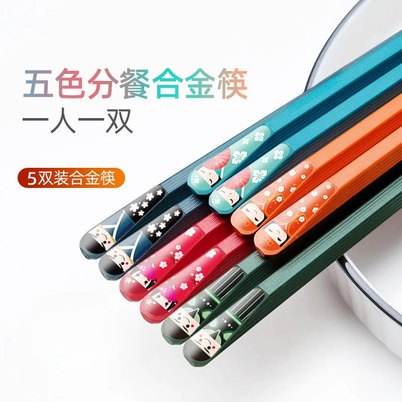 

Alloy Chopsticks for One Person, Household Split Meal, New