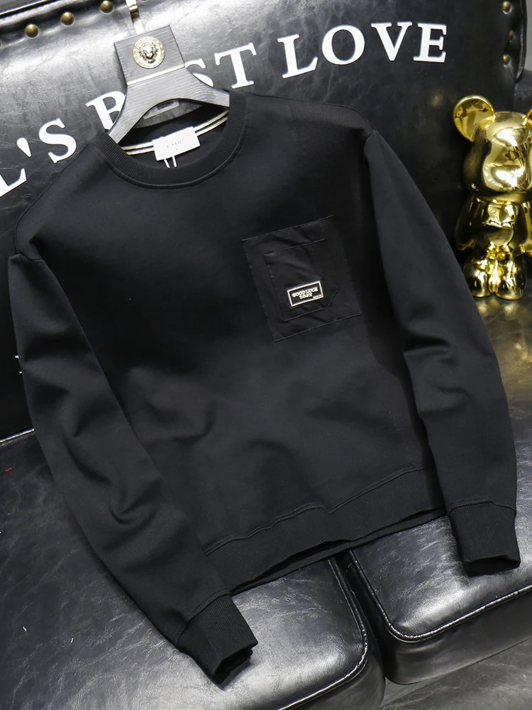 

Мужская модная базовая футболка Gick Brand с круглым вырезом и длинным рукавом, повседневный стиль, удобная, из смесового хлопка и полиэстера