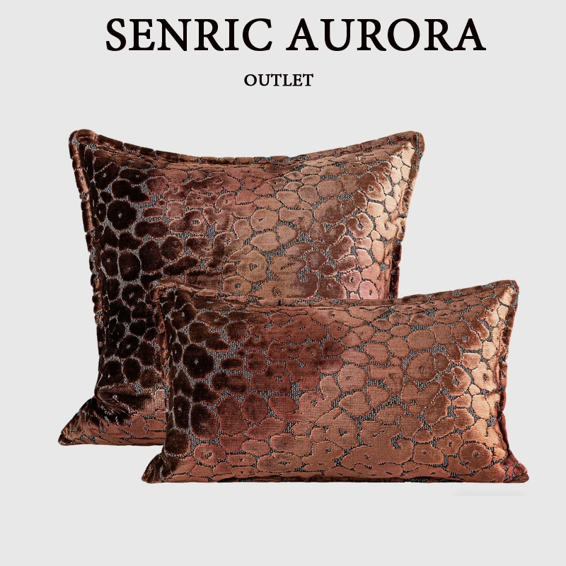 

Moden Reddish Brown Leopard Dots Cushion Cover Decorative Lumbar Pillow Case 50x50 30x50cm For Home Living Room Sofa Bed