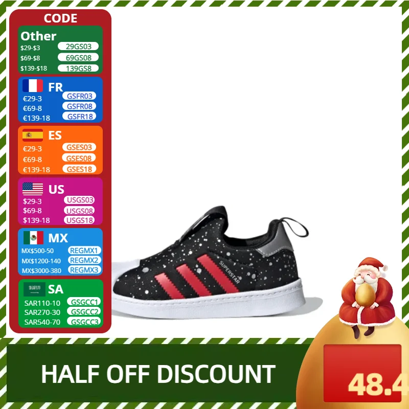 Adidas Originals Superstar 360 Kids Tide Skate Shoes  Adidas  Wearable and Breathable Low-top Sneaker for Boy and Girl