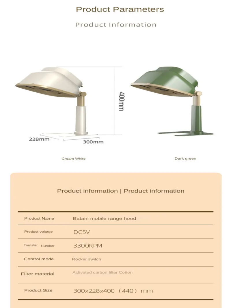 Campana extractora para el hogar, accesorio de escritorio móvil, barbacoa, ventilador de succión, olla caliente