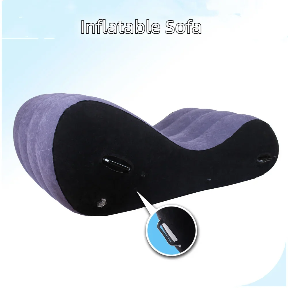 Inflatable Cushion Sofa Bed For Couple Love Game Chair With Handle PVC Inflatable Lounges Bedroom Home Bean Bag Sofa Foldable