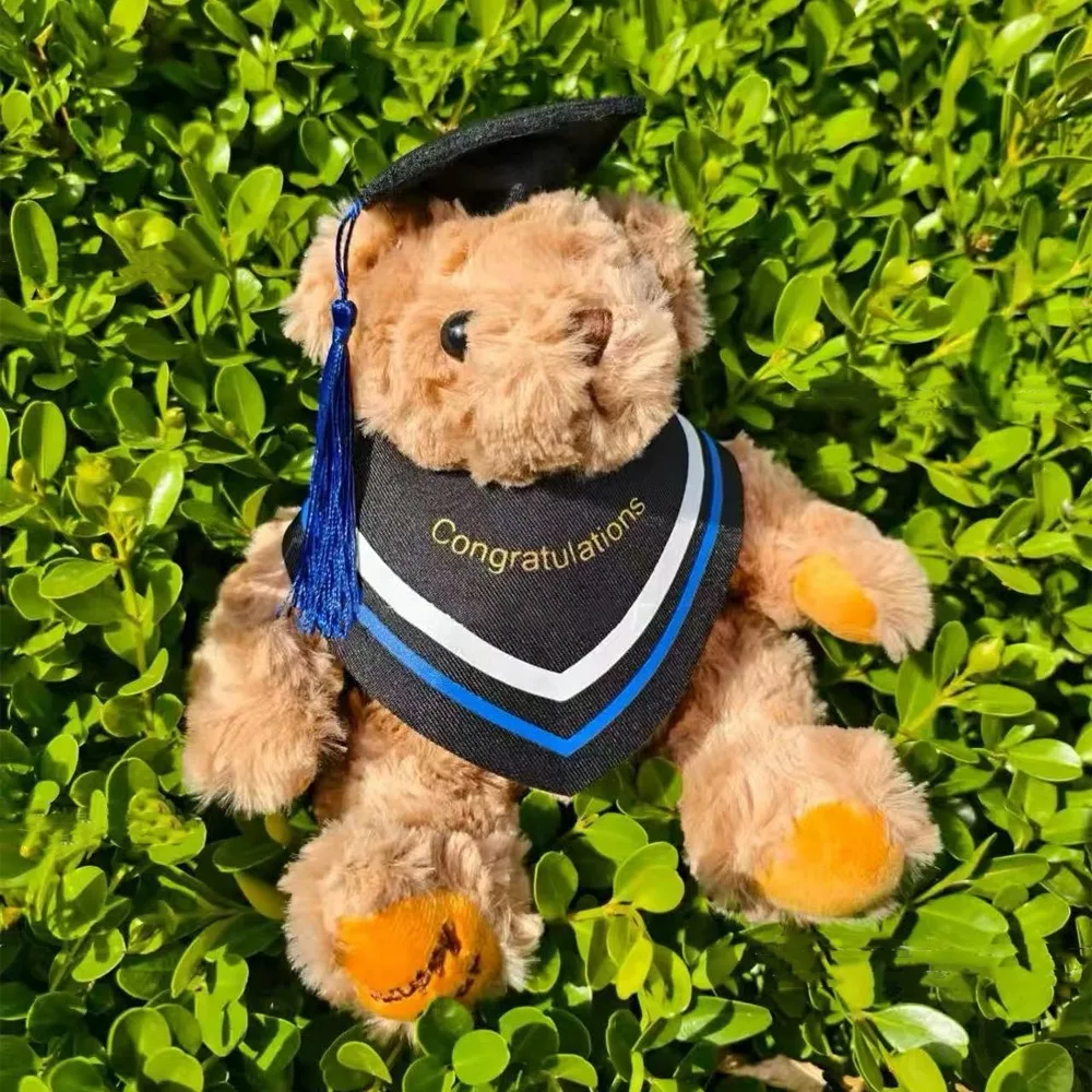 

Graduation Season Bear Plush Toy Cute Soft Stuffed Doctor Bear Doll Doctoral Cap 20cm Graduation Bear Students Gift