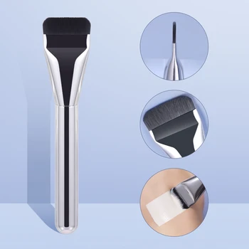 ファンデーションブラシ、1 個のプラスチックデイリーフラットヘッドメイクアップとフィットウェルブラシセット、メイクアップ、ファンデーション、クリーム、マッドマス用