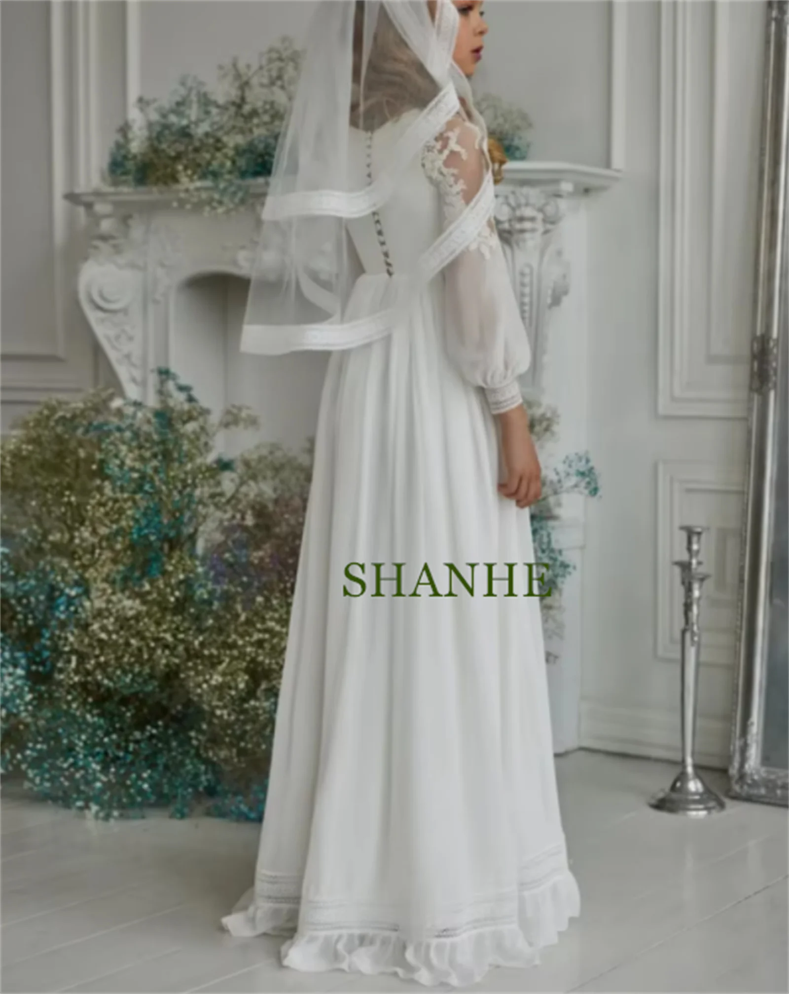 

CustomizedWhite Flower Girl Dresses Lace Chiffon 2024 New Princess Long A-Line First Communion Dress for Holy Event
