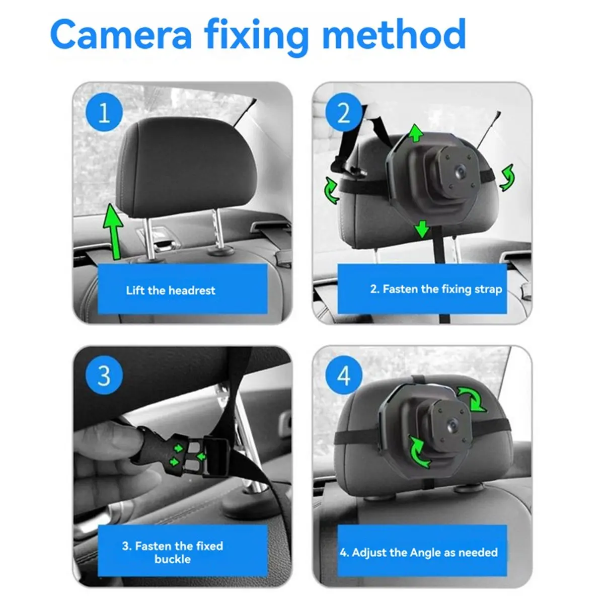 

1080P Dual Lens Car Baby Monitor, 5Inch IPS Screen, Adjustable Lenses, 2 Mounting Options, Rear Seat View