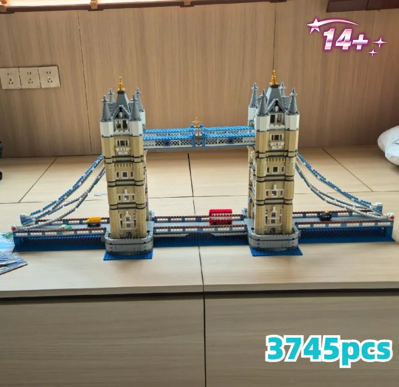 2026 new Thames River Bridge Simulation Block Model, Desktop Large Building Toy 3745pcs Adult  Party Christmas Gifts