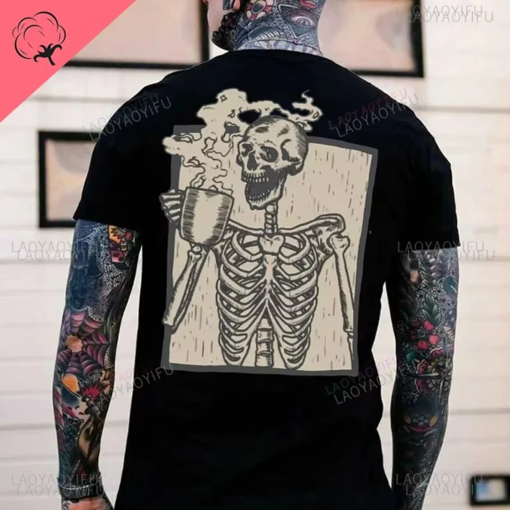 

Ужас Дьявол Темный Панк Череп Графические Футболки Harajuku Ретро Футболка Унисекс Черно-Белая Повседневная Футболка Летние Хлопковые Топы Camisetas