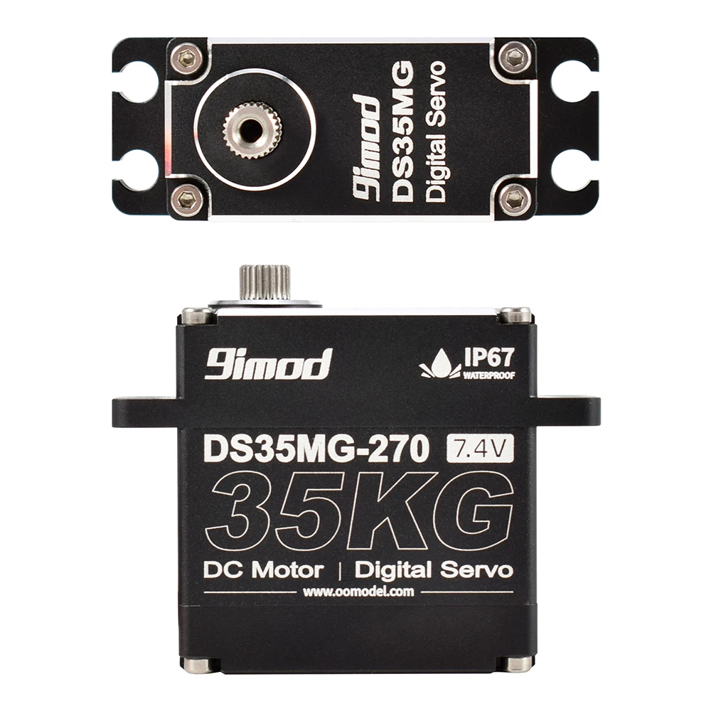 9imod DS35MG 35 kg wasserdichtes Servo 180 ° /270 ° Vollaluminiumgehäuse, Edelstahlgetriebe mit hohem Drehmoment für 1/8 1/10 RC Car – Detail 23