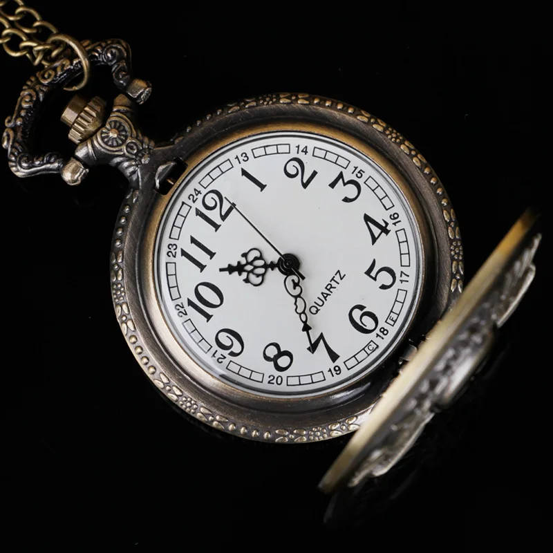 فريدة من نوعها بندقية الجمجمة ساعة الجيب مع سلسلة Steampunk خمر قلادة فوب سلسلة ساعات رجالية كرونوغراف الهدايا