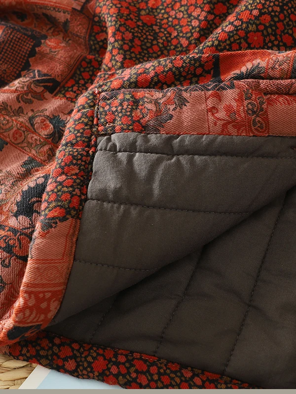 

Женская хлопковая куртка в китайском стиле в стиле ретро, свободная посадка, утепленный дизайн на пуговицах, модная верхняя одежда на зиму, Thiened Long Sve