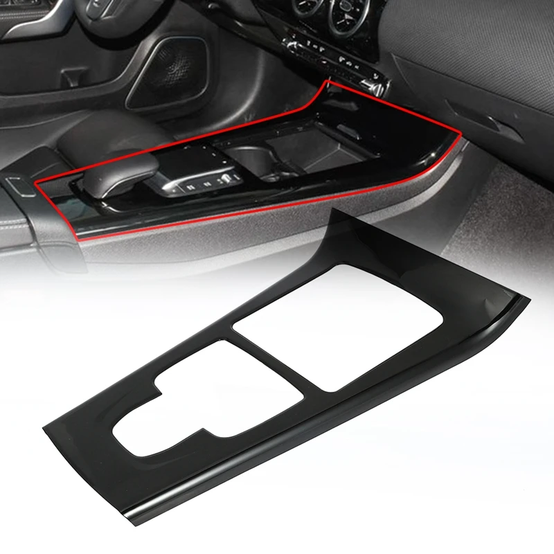 Glossy Black Car Center Console Panel Protection Frame Cover For Mercedes W177 CLA C118 2019 2020