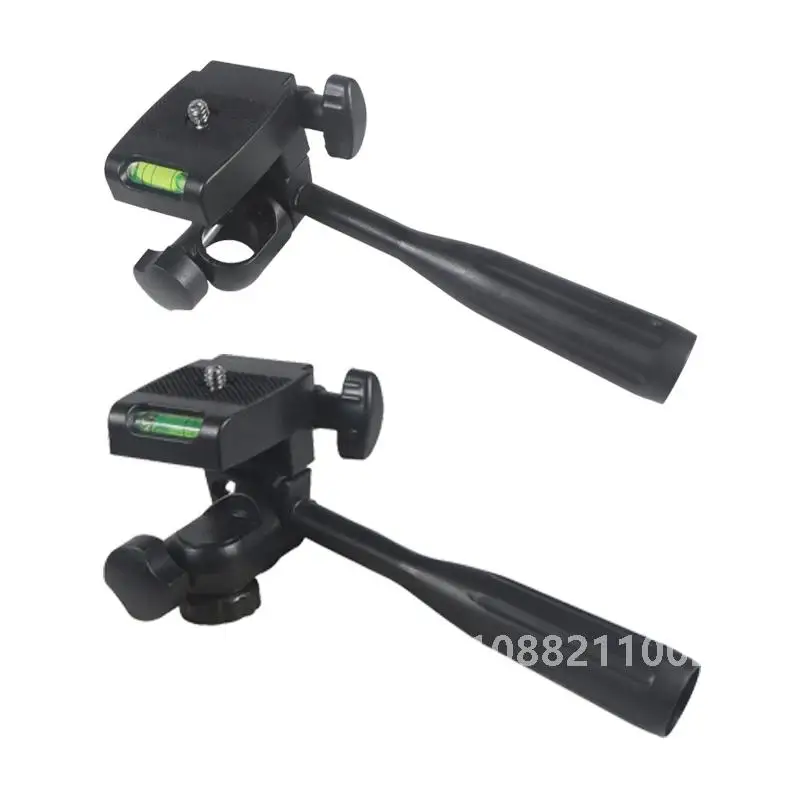 Three-way Head Mobile Phone Micro SLR Handle PTZ Camera Rotating Bracket Tripod Accessories Laser Level Tripod Head w Arm