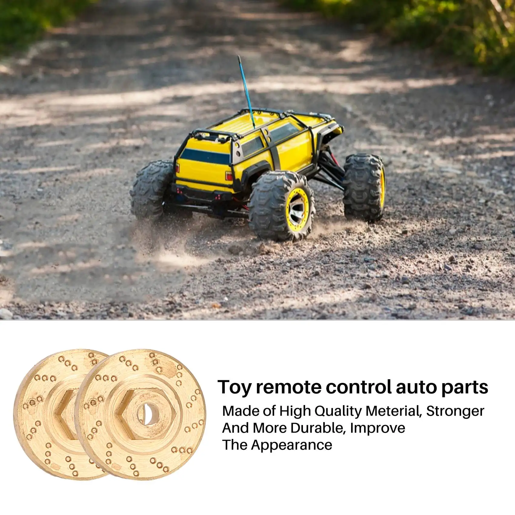 BEDW-4 Stuks Zware Messing Wiel Hex Adapter Balans Gewicht Voor AXIALE SCX24 90081 Upgrades 1/24 RC Crawler Auto onderdelen