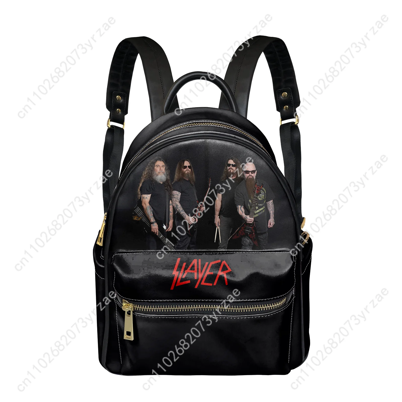 Slayer Backpack Womens Mens Knapsack Personalized Photo Text Double Shoulder Bag Business Travel Bookbag Custom Made Daypacks