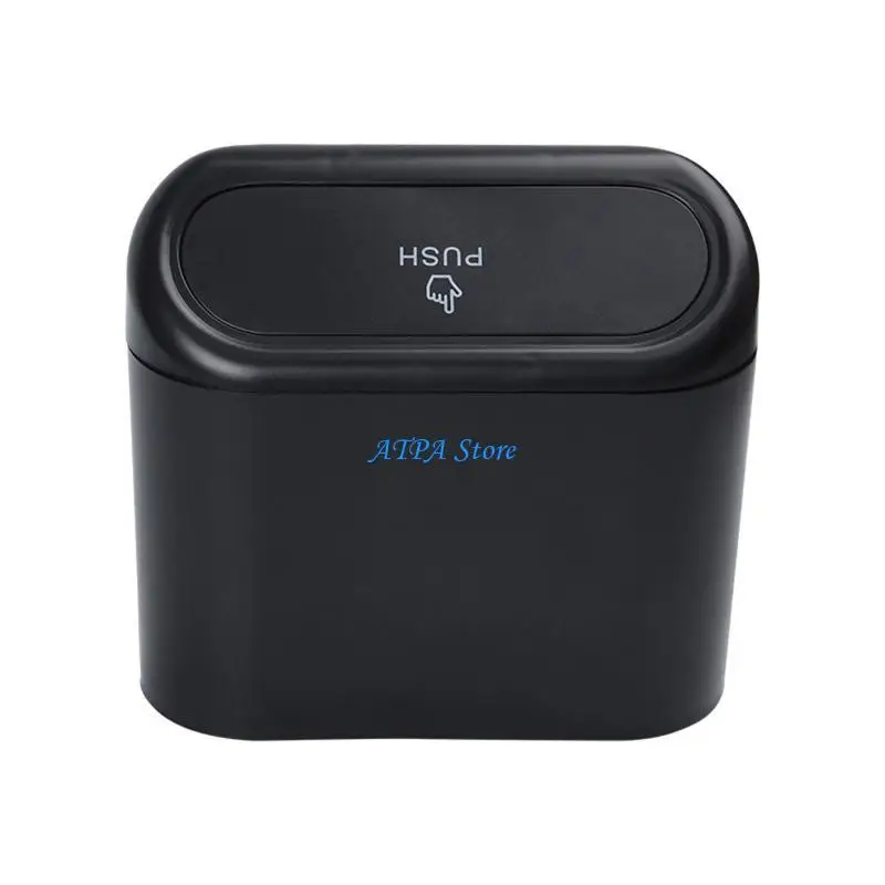 

U13C Hanging Car Trash Bin Portable Storage Box Mini Wastebasket Pressing Type Waterproof Auto Interior Accessories