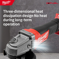 Milwaukee M18 Battery 125mm M14 Brushless Angle Grinder Polishing Cutting Machine Cordless Electric Angle Grinder Power Tool.