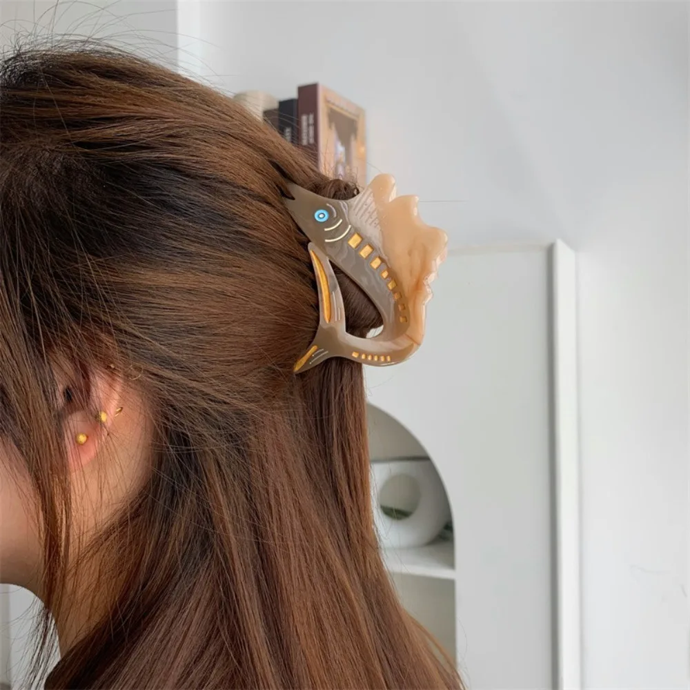 

Fish Tuna Hair Claw Korean Style Sweet Acetate Ocean Tunny Hair Clip Creative Acetic Acid Marine Organisms Shark Clip Female