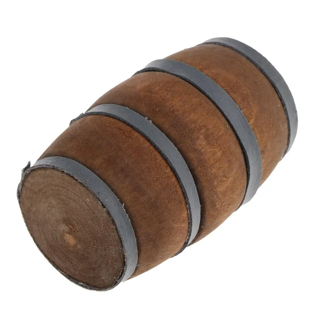 Balde de madeira de barril vintage em miniatura para casa de bonecas: escala 12 marrom