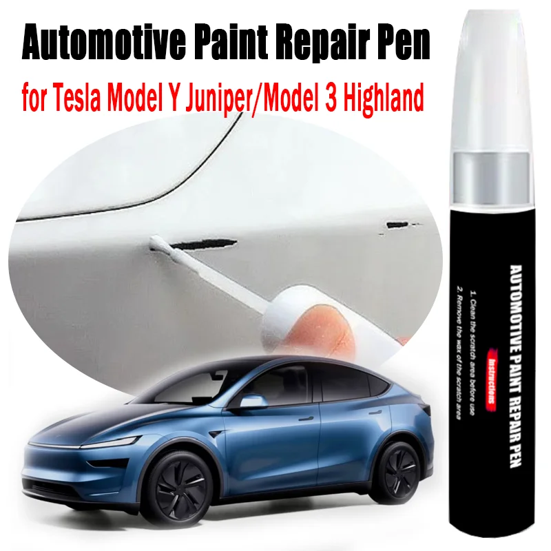 Automotive Paint Repair Pen for Tesla Model 3 Highland Model Y Juniper Touch-Up Pen Paint Scratch Remover Paint Care Accessories