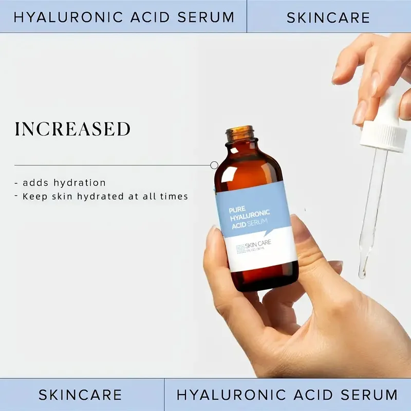 Pure Hyaluronic Acid Serum - With Plant Squalene Intense Hydration Skin Care Solution - 1 FL. OZ. (30 ML) For Youthful, Radiant