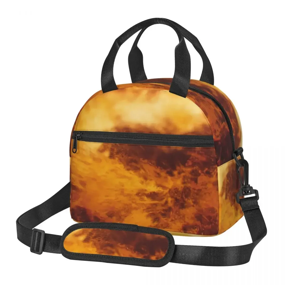

Burning Fire With Sparks Lunch Bags Insulated Bento Box Waterproof Lunch Tote Picnic Bags Thermal Bag for Woman Office