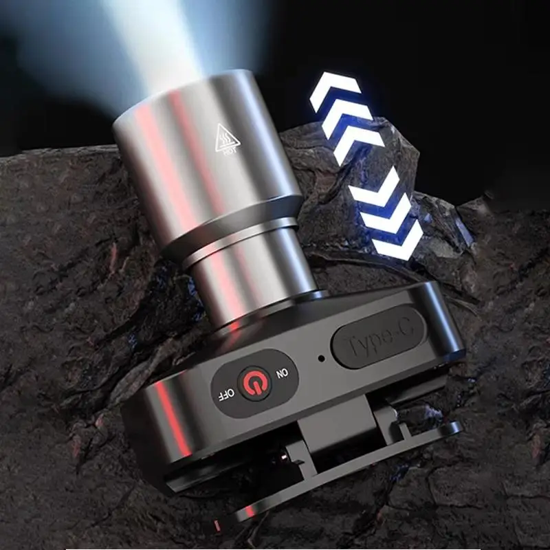 Rechargeable LED Headlamp Super Bright Dual Light Source Waterproof For Camping Hiking Night Running Fishing