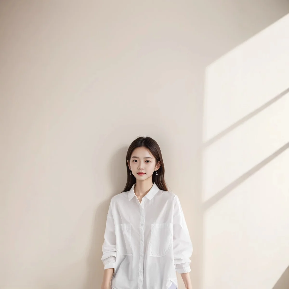 

Женская блузка Ele из чистого хлопка, белая, с длинным рукавом, универсальная, для повседневной носки, простая и элегантная, новинка весенней коллекции, повседневная рубашка