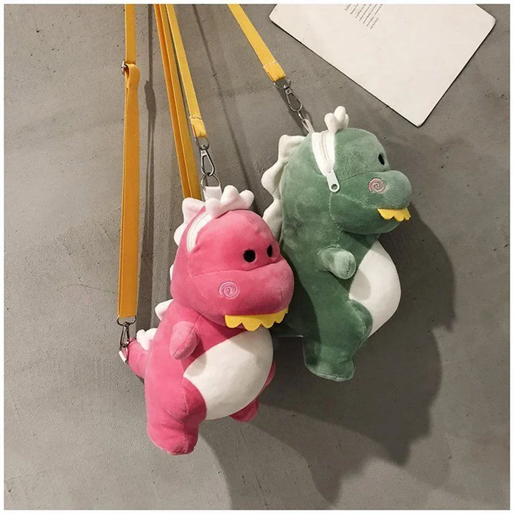 26CM Dinosaur Backpack Plush Toy Cartoon Kawaii Single Shoulder Crossbody Bag Casual Dinosaur Doll Birthday Gift For Children