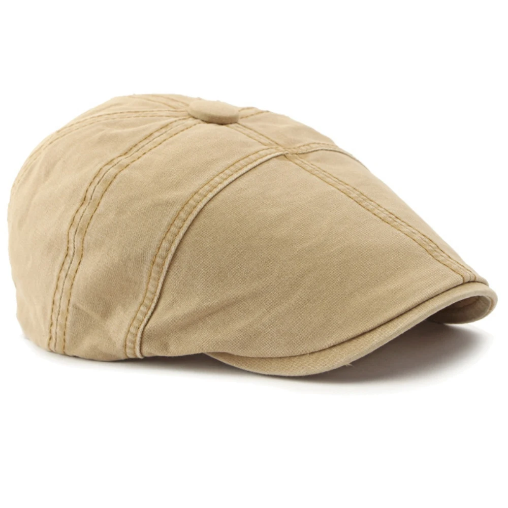 

HT4424 Berets for Men Women Retro Artist Painter Beret Hat Male Female Spring Ivy Octagonal Flat Cap 100% Cotton Mens Beret Cap