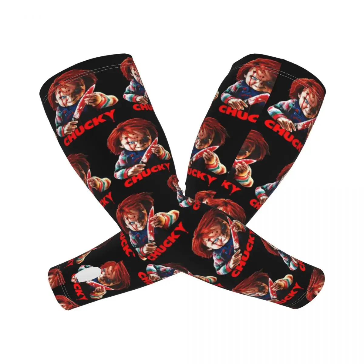 

Невеста Чаки фильм ужасов фильм уличные рукава рукава солнцезащитный УФ-защитный чехол летние ледяные шелковые велосипедные татуировки рукава