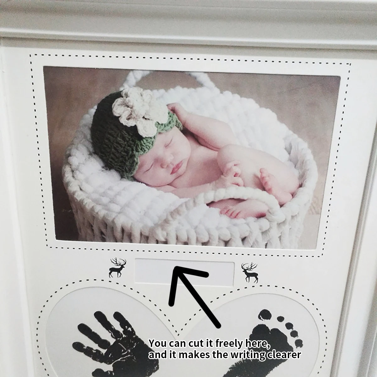 Growth record souvenir Creative picture frame baby hand footprint Picture frame newborn