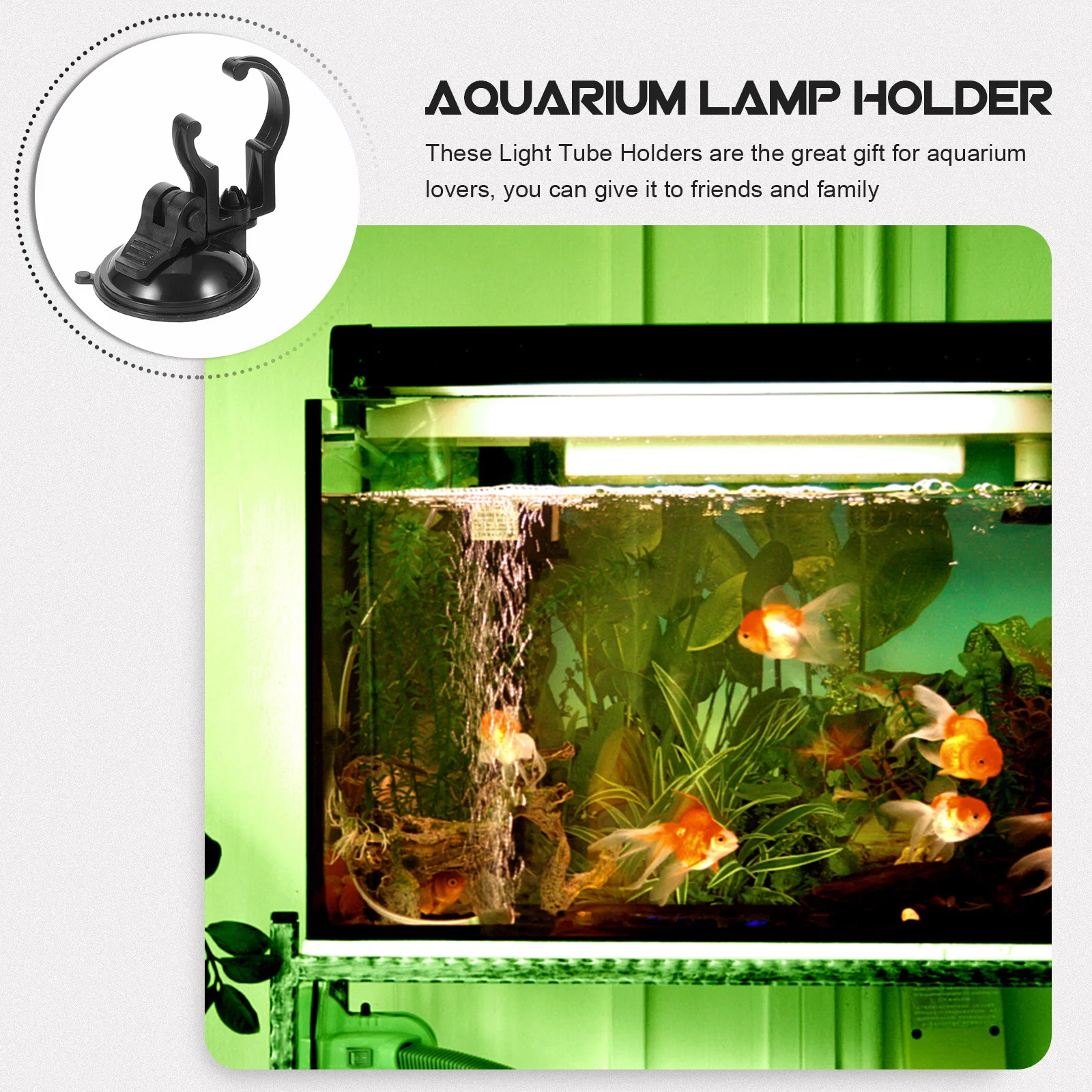

2Pcs Aquarium Light Holders Suction Cup Clips Fish Tank Light Brackets Lamp Mounting Clips Easy Install Sturdy Aquarium Clamps
